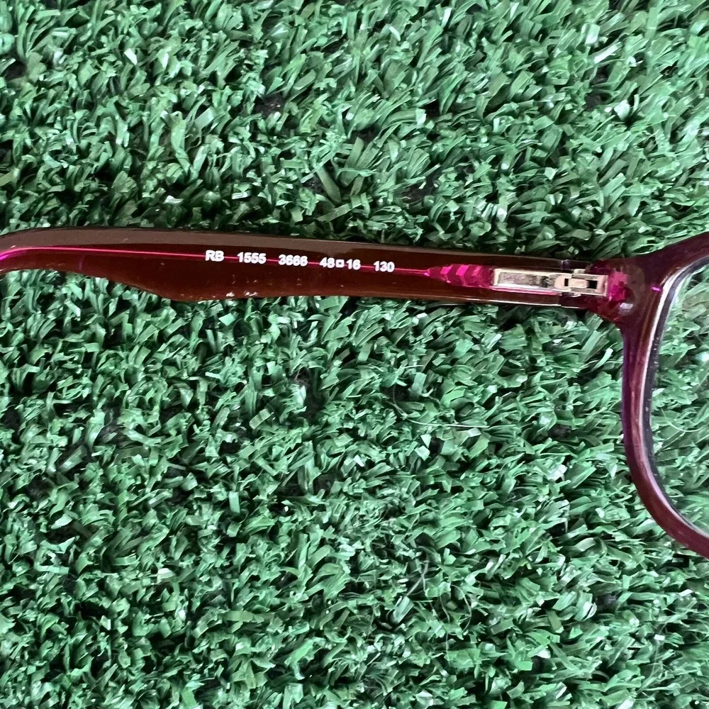 Ray-Ban RB1555 3666 Eyeglasses Purple Pink Full Rim 48-16-130 Frames Only w Case